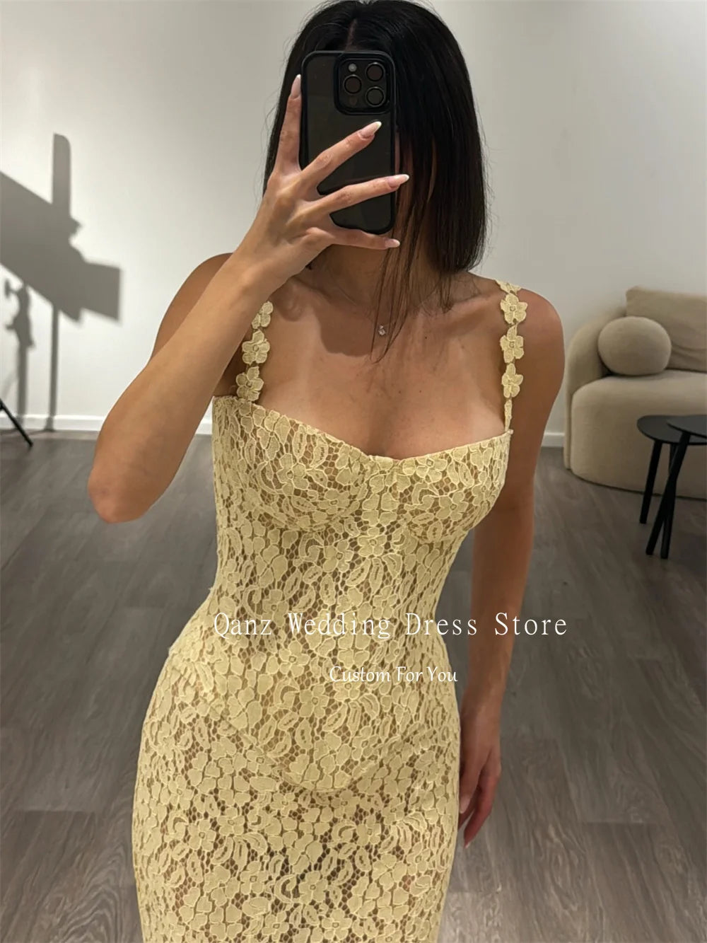 yellow Mermaid Party dress
