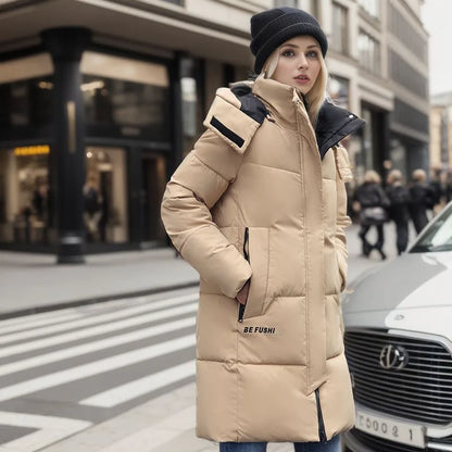 Elegant Overcoat Long Parkas Thick German Winter Designed in Italy