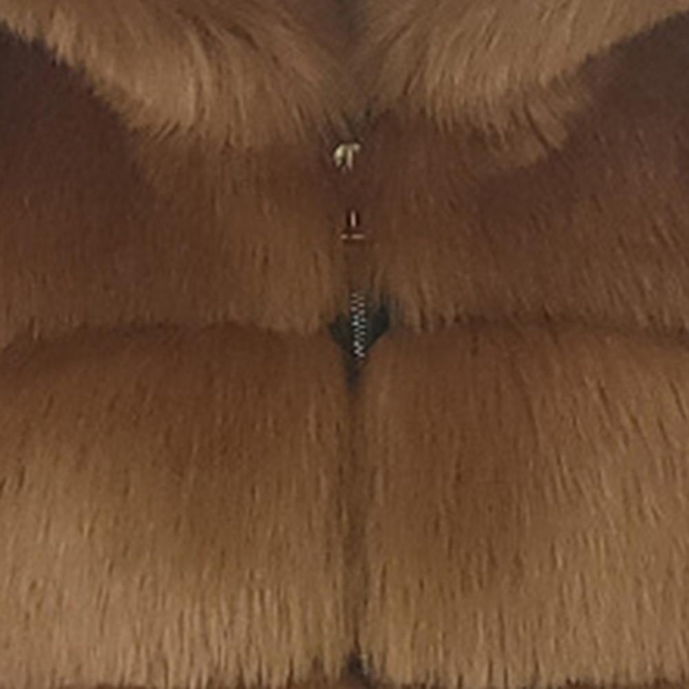 Fur Hooded Zipper Cropped
