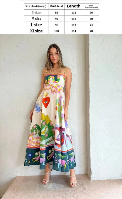 New Hot Sale of the Season – Printed Linen Maxi Dress (in 9 Colors)