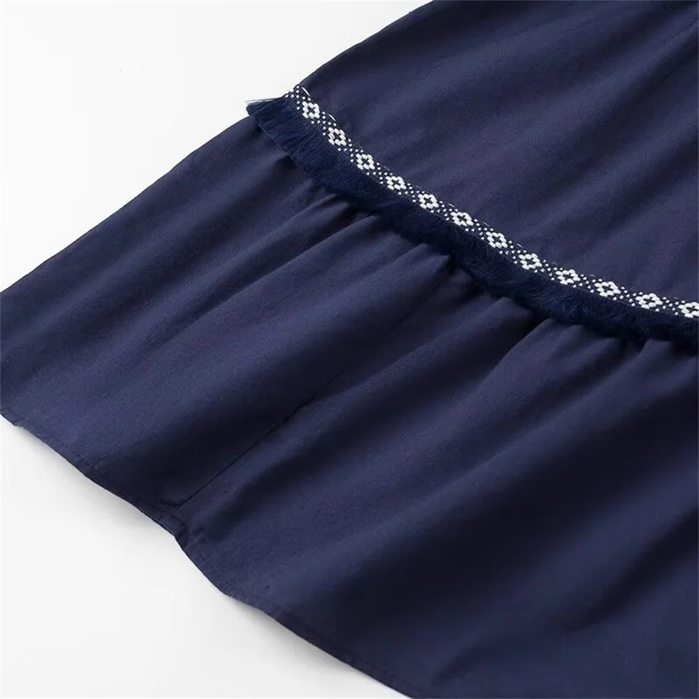 Navy blue Tassel Dress