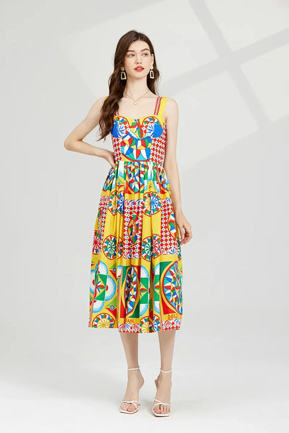 Dolce Geometric Waist Cinched