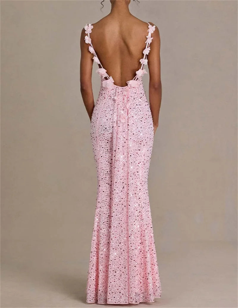 Backless Long Sheath Party