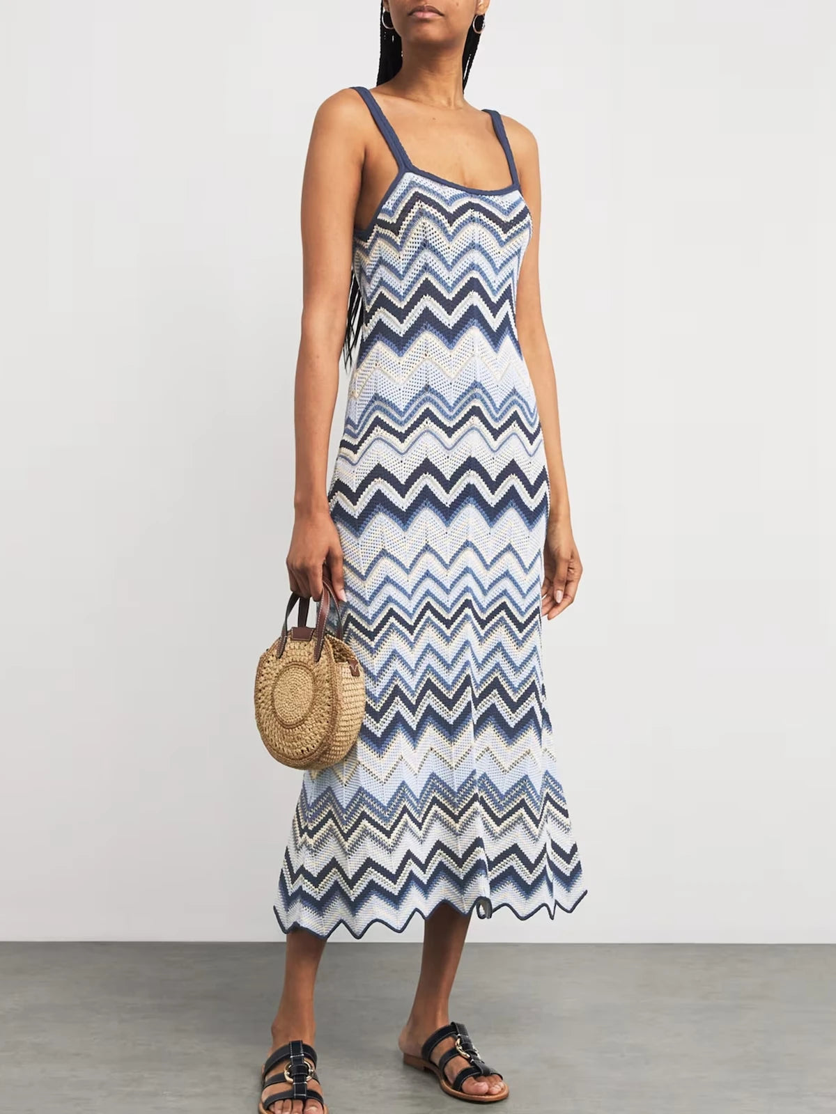 Sandro ZigZag Knit Dress