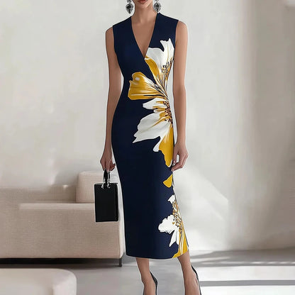 Wrap Flower Print Dress