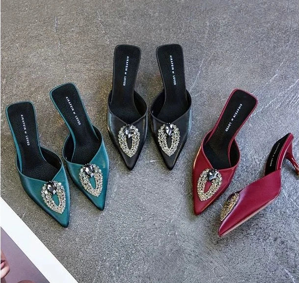 Designer Rhinestone Heels- Super Classy