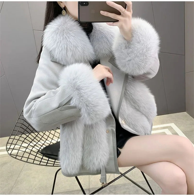 Women's Short Faux Coat Autumn Winter Imitation