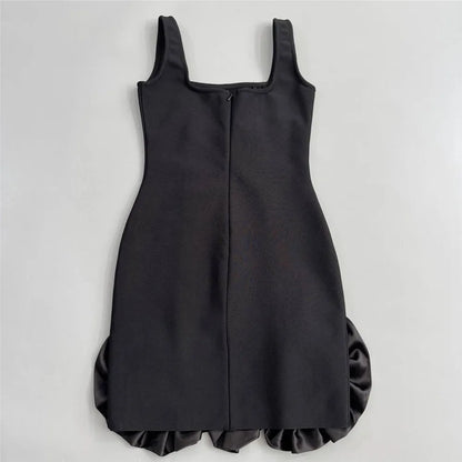 Ruffles  Bandage Dress Club Party Mini Dresses
