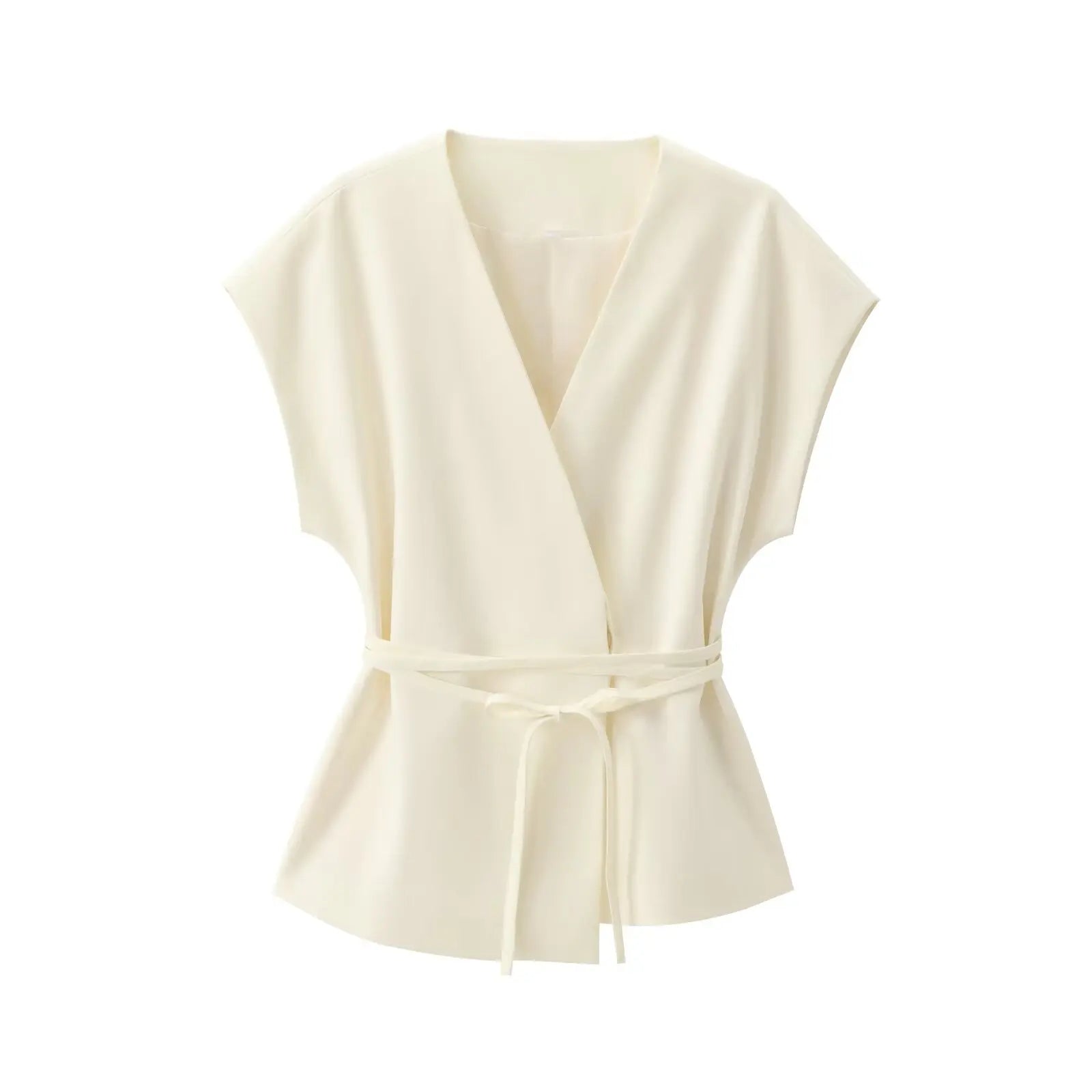 V-Neck Wrap Belted Pants Sets