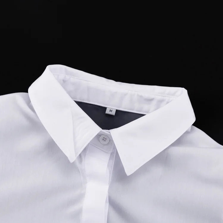 White Shirt Blouse Organza Mesh
