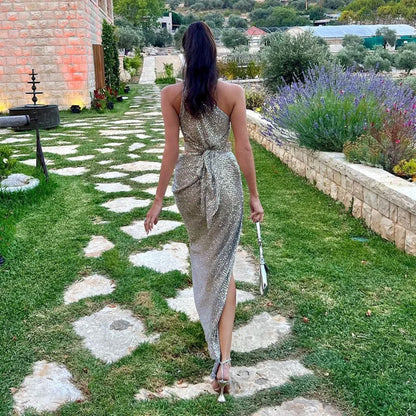 Glamourous Summer Party Dress cut out