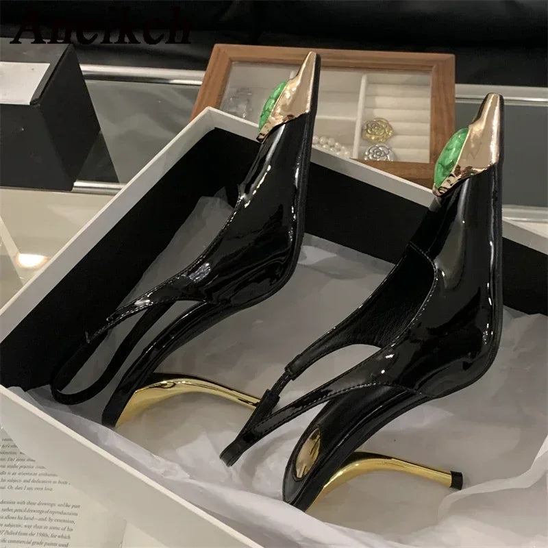 Ultra Luxurious Gemstone Pointed heels
