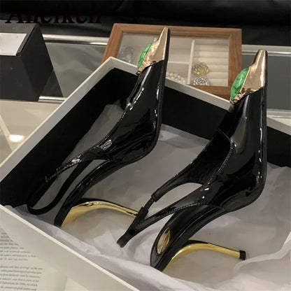Ultra Luxurious Gemstone Pointed heels