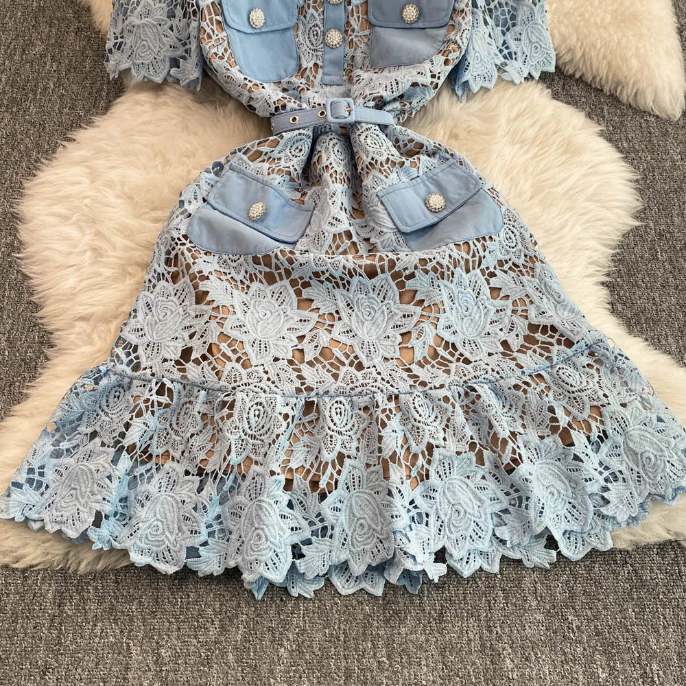 Lace Embroidery Fishtail Party Dresses