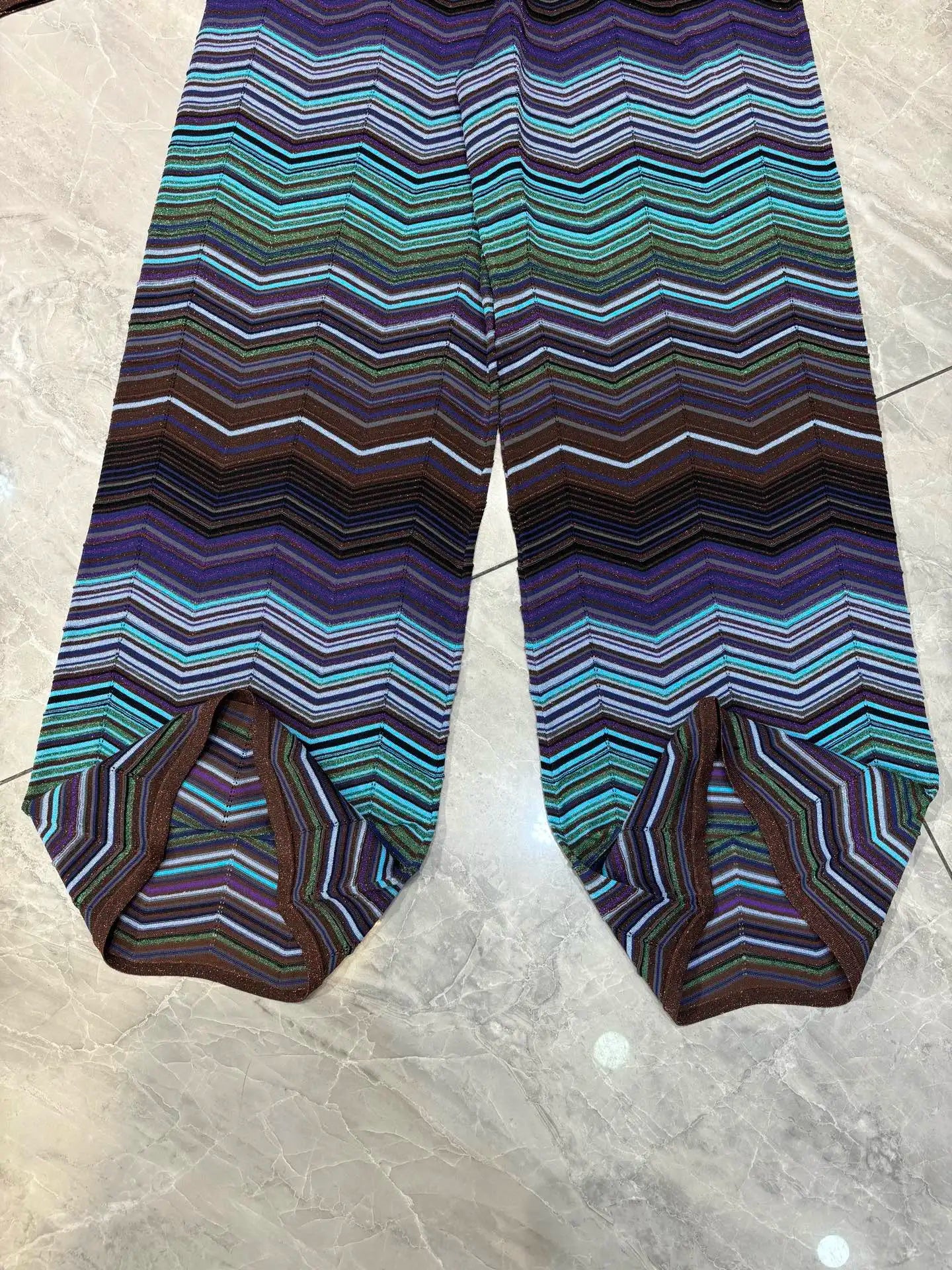 Missoni Chevron Metallic Pants Set