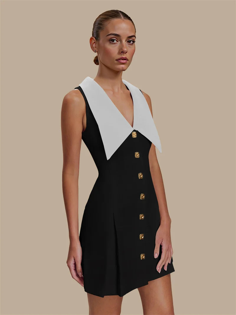 Big Collar Sail Collar Mini Dress