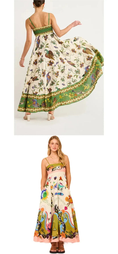 New Hot Sale of the Season – Printed Linen Maxi Dress (in 9 Colors)