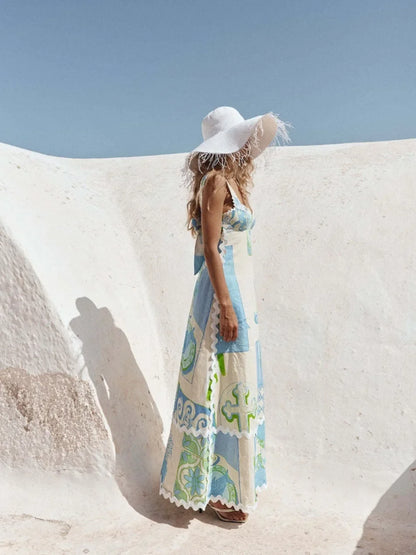 Greece Summer Dress back tie