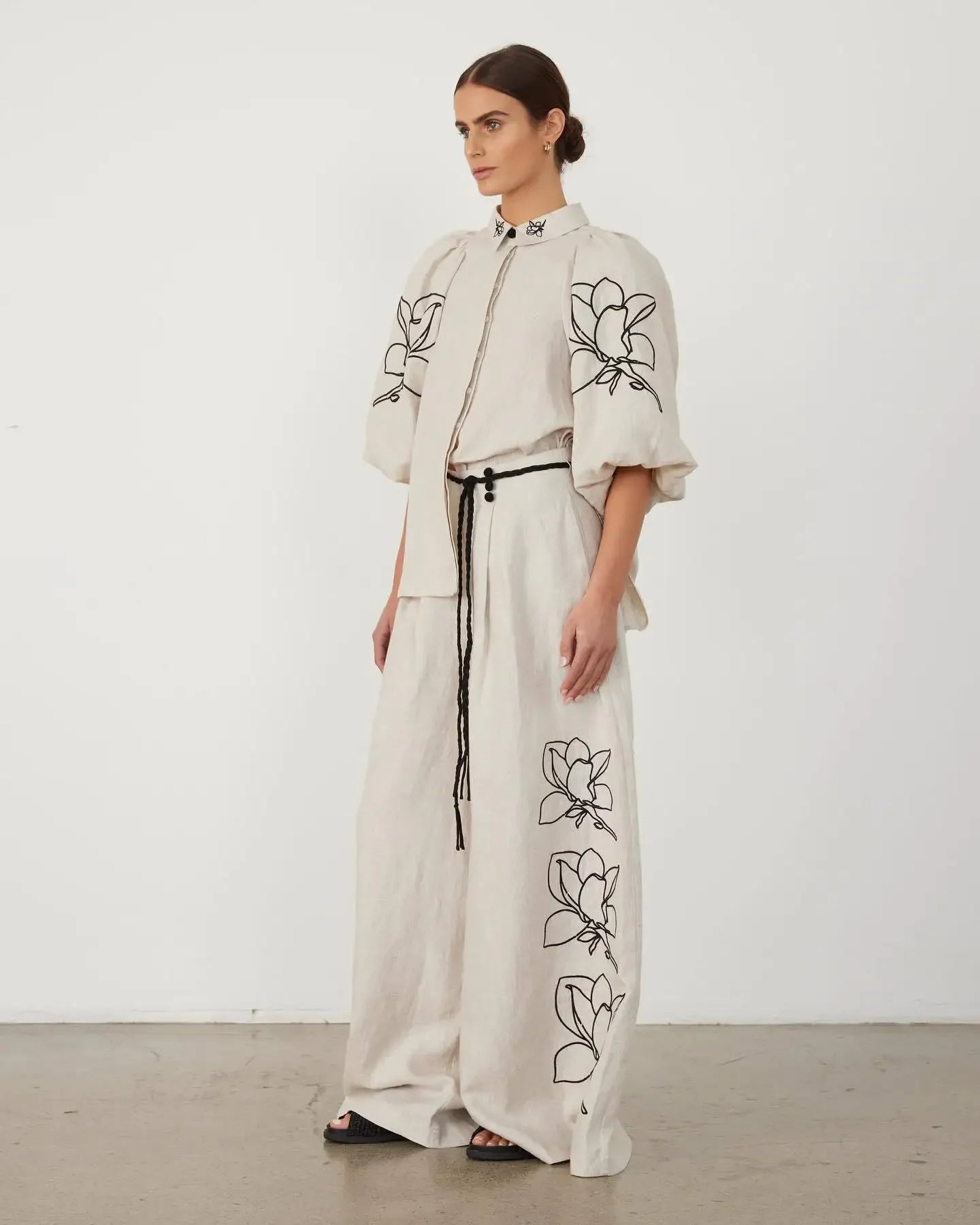 Cotton Linen Set Loose