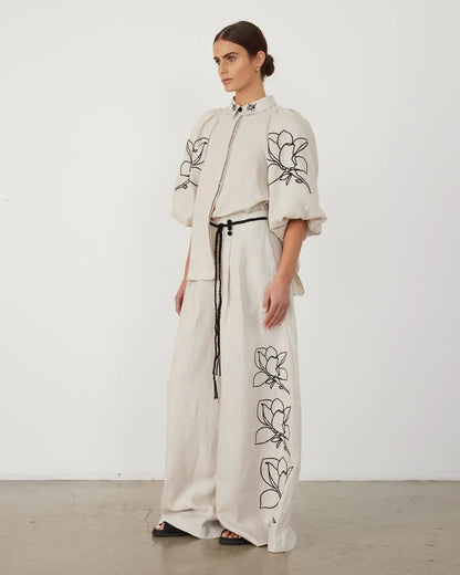Cotton Linen Set Loose