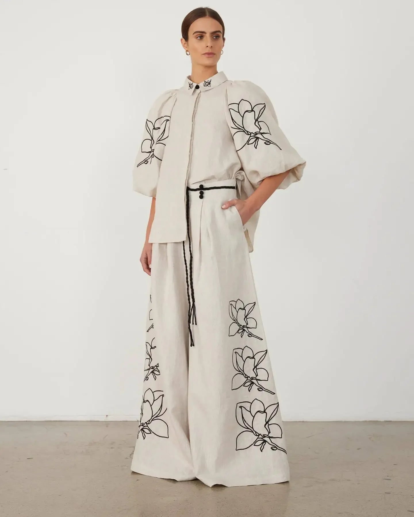 Cotton Linen Set Loose