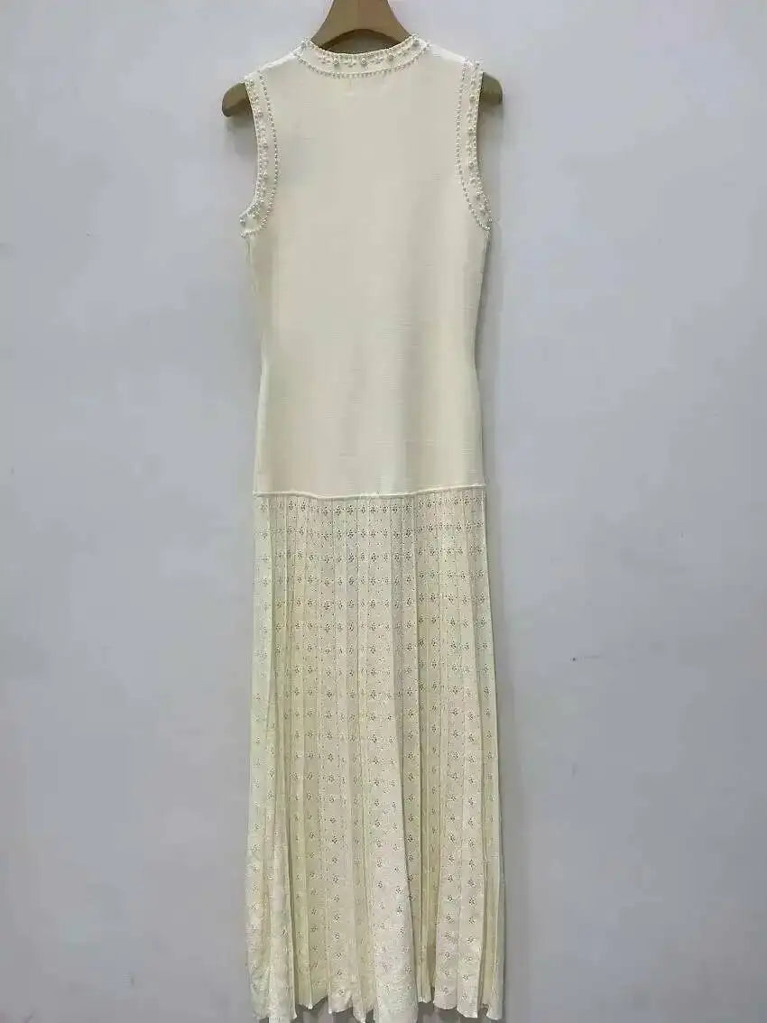 Sandro pearl knit dress