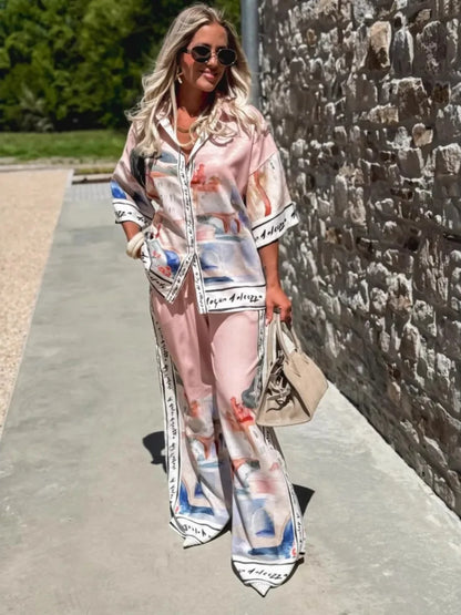 Silk Summer Printed Posh Set