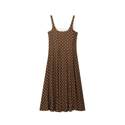 Elegant Women Polka Dot Midi
