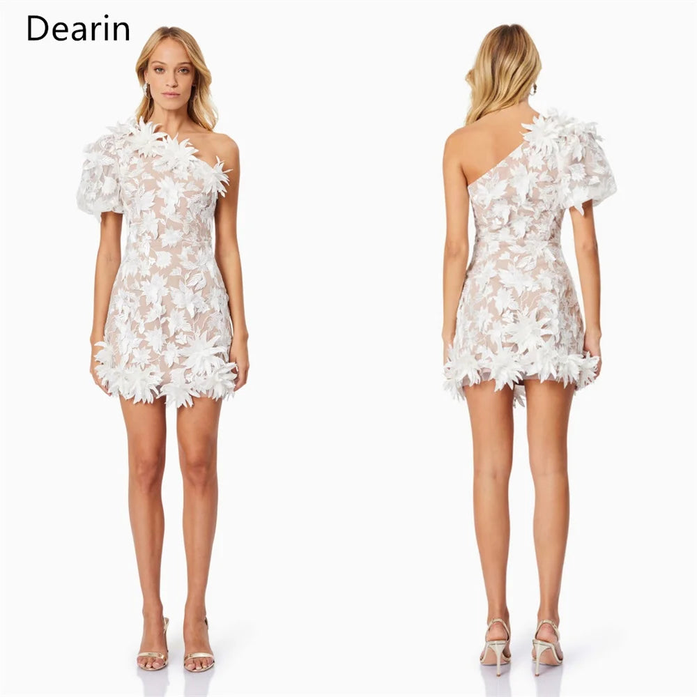 One-shoulder A-line Tulle Bloom Royale