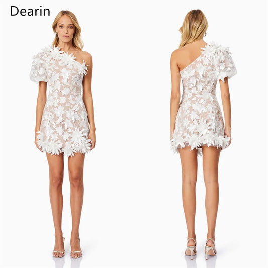 One-shoulder A-line Tulle Bloom Royale