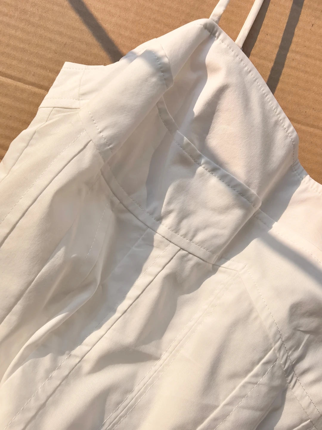 Ele High Waist White Dr JS Beautiful Beach Vaion Gown with Soft Light Filter Built-in Cotton Blend Svel X Ver... - Shellss