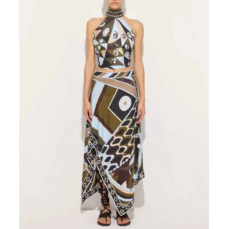 Brown Green Pucci Vibes