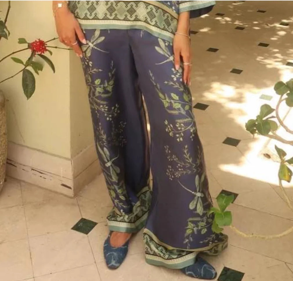 Pants Set Bohemian V-neck