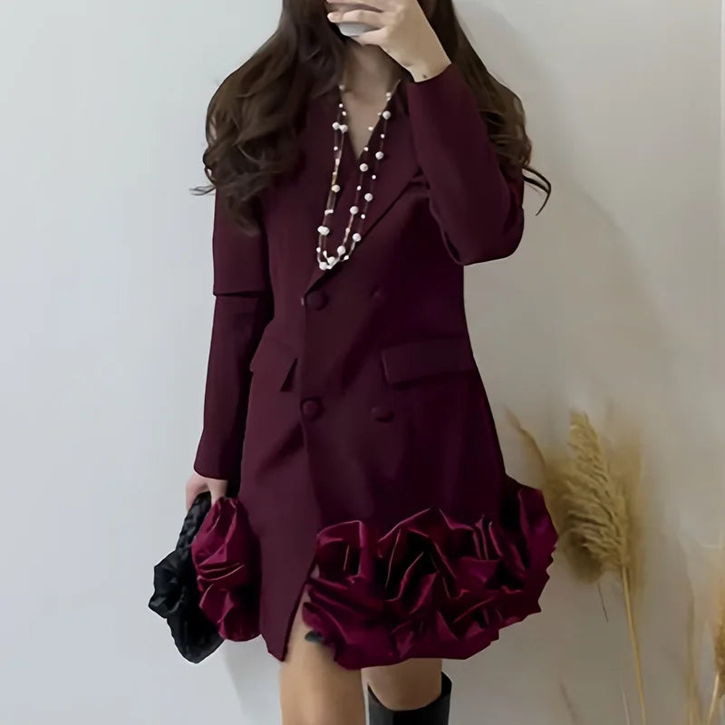Blazerkleid 3D Blume