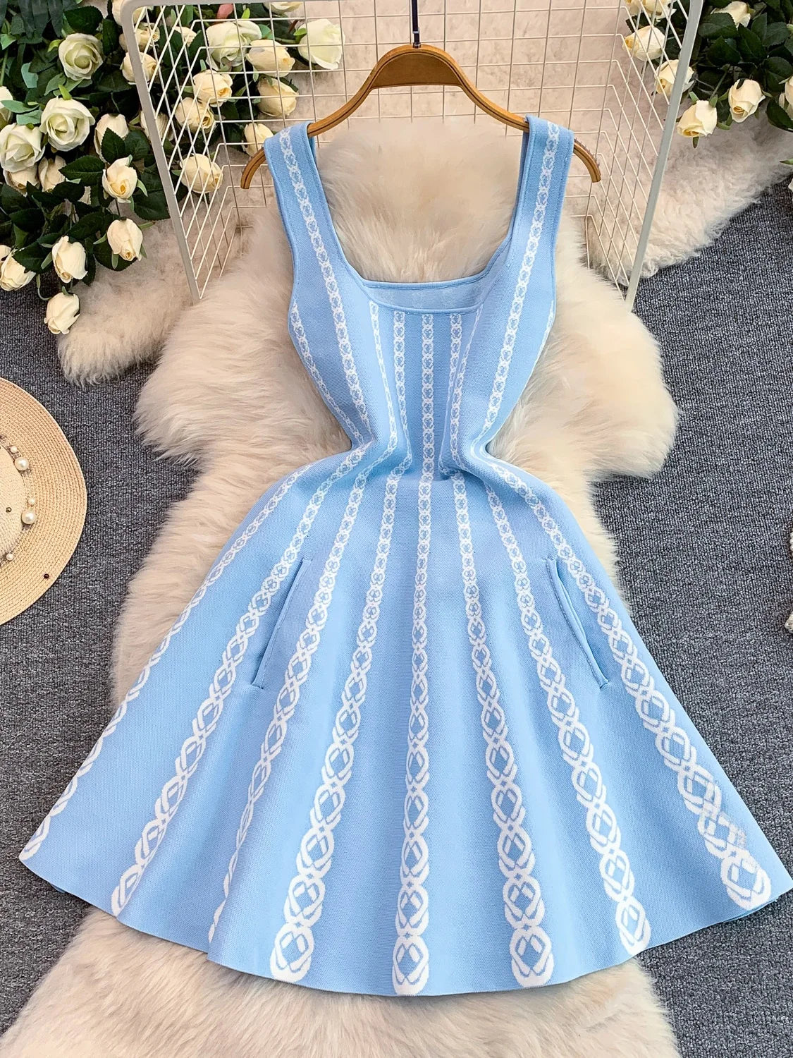 Maje Sandro Knit Pocket Dress