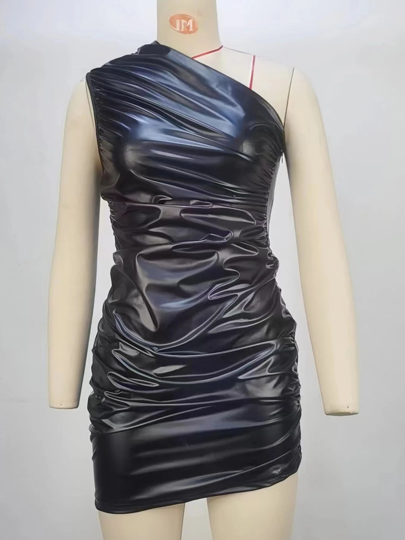 Black Faux Leather Dress - Premium Collection