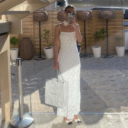 1 Lace White beach resort summer dress