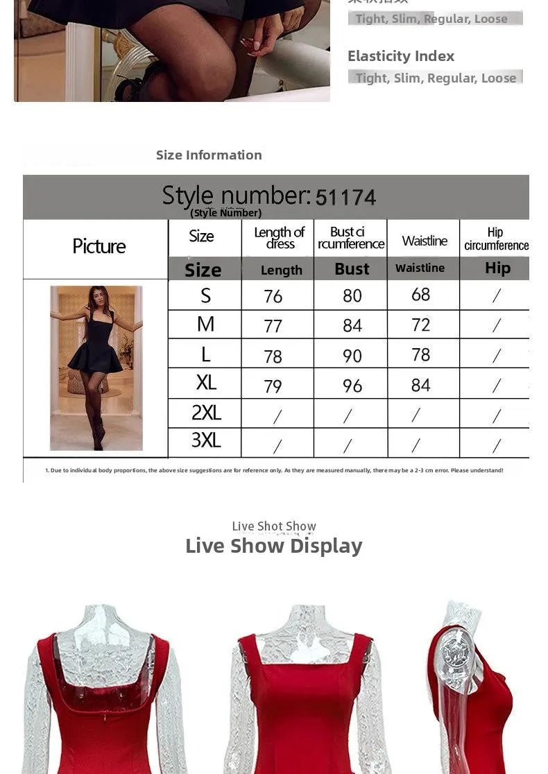 Slim Fit A-Line Square neck