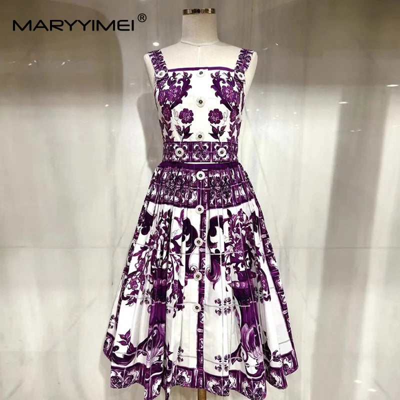 Square neck Dolce purple violet dream