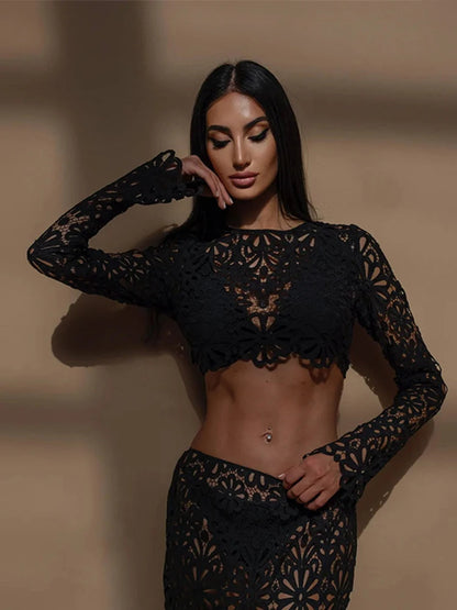Lace skirt set