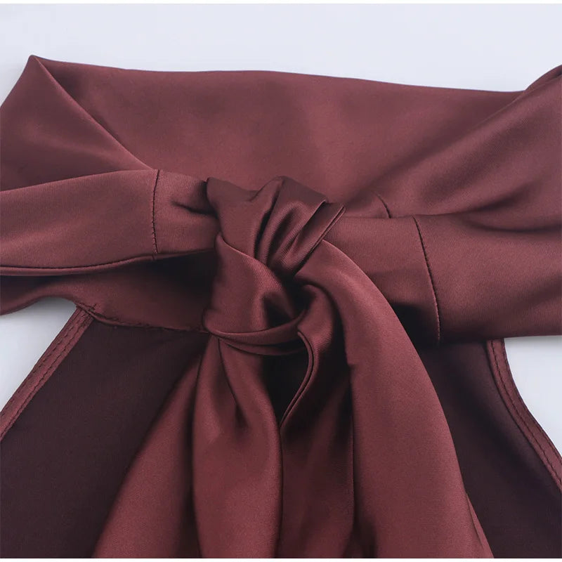 1 chic Vintage Slim Fit Dress Brown