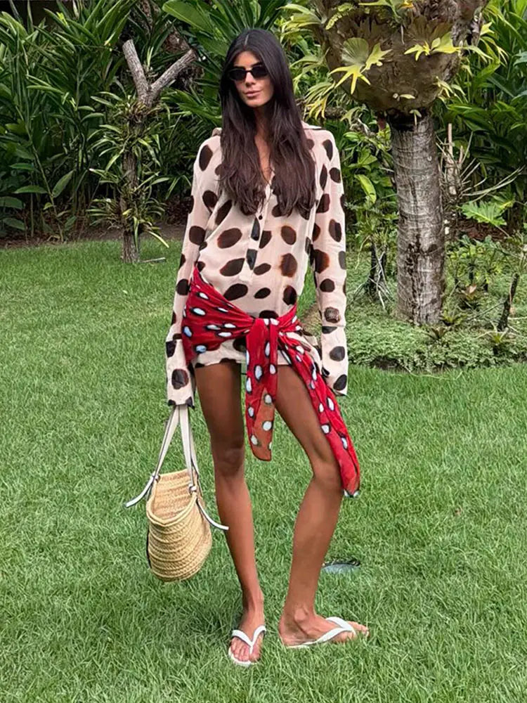 Casual Print Mini Dress