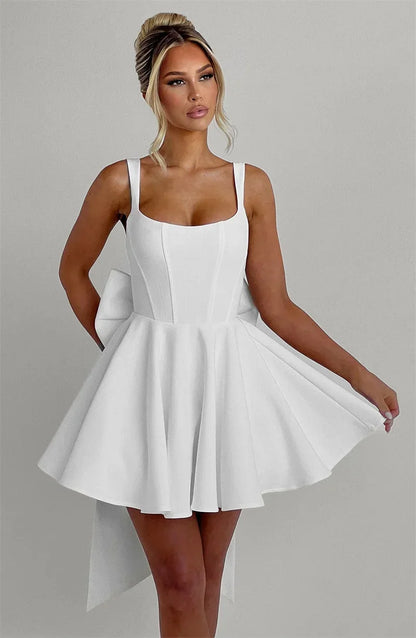 A Line Bow Corset Dress