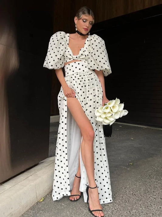 Polka Dot Top Skirt set