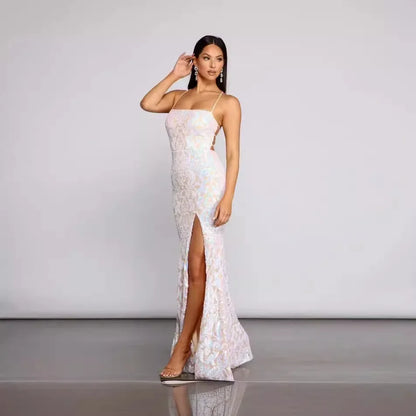 Glitter Sexy Gown Dress