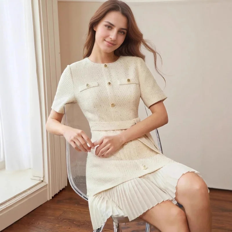 Off white Tweed Sandro Vibe- Boss Lady