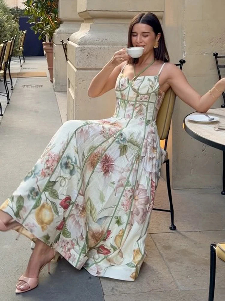 Corset floral A-line Summer Dress