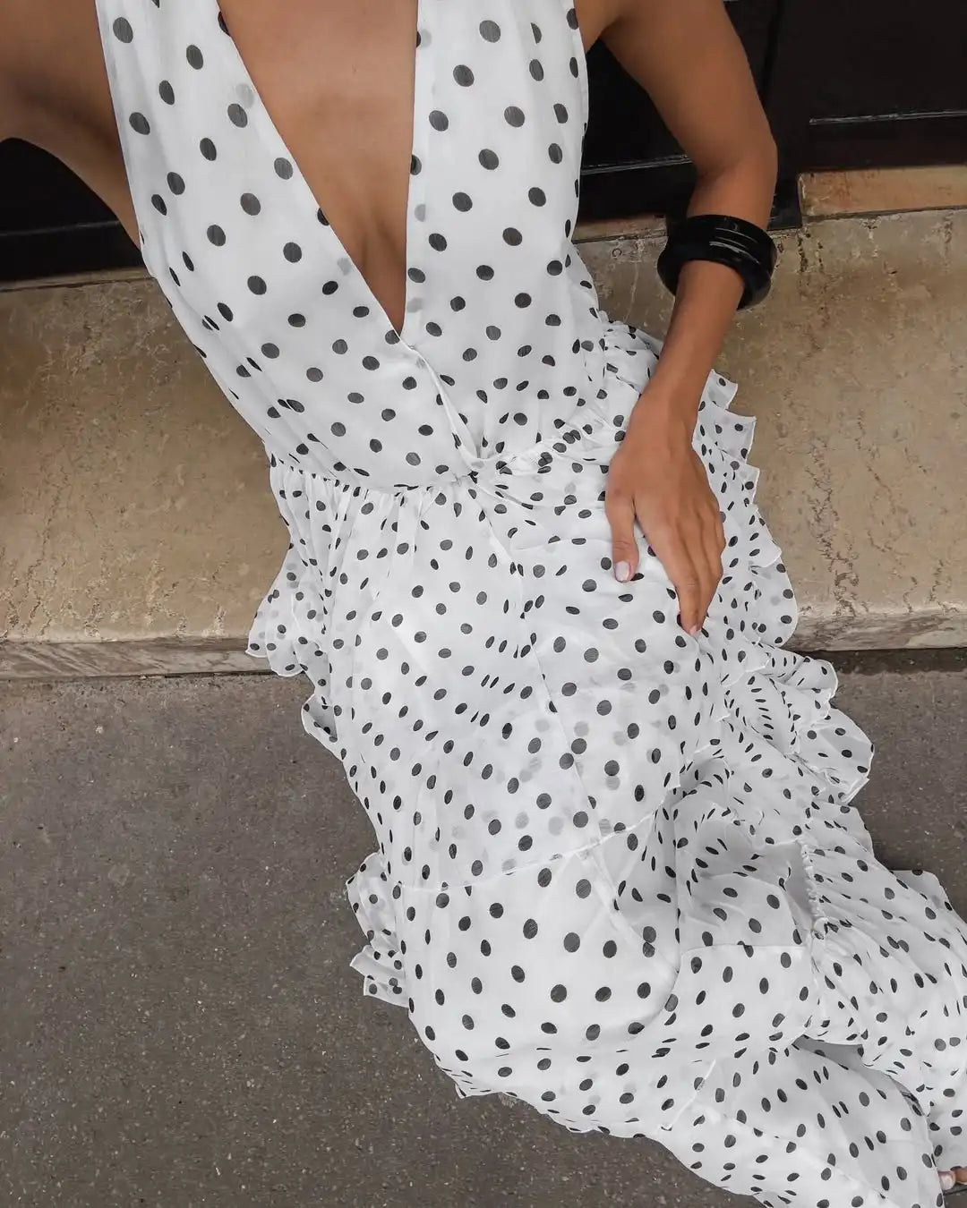 Polka dots Layered Ruffles
