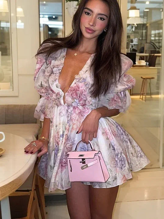 French V-Neck Floral - Same day Delivery