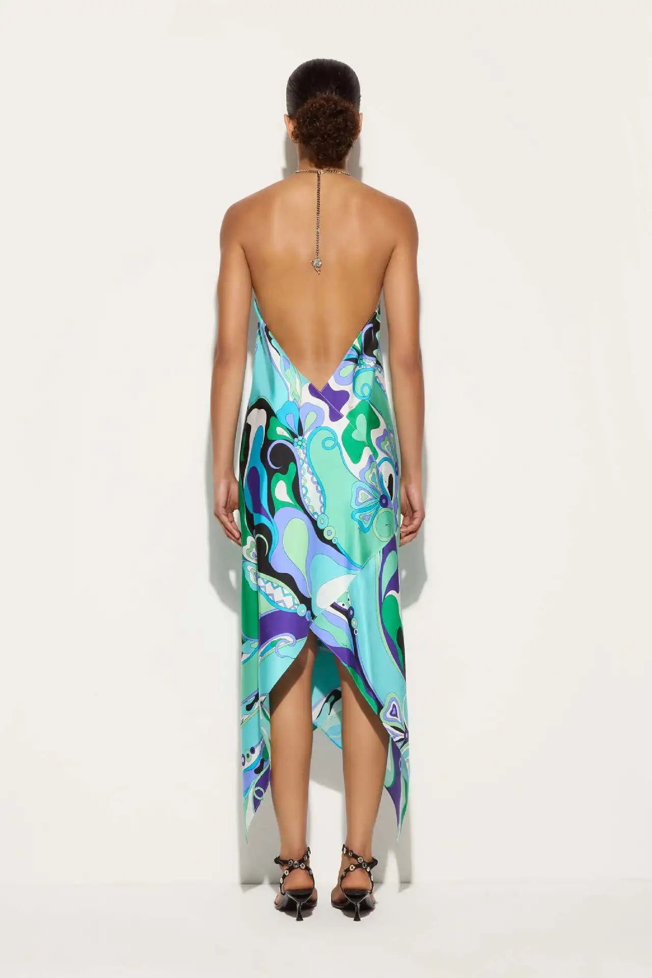Sexy Printed Halter Maxi Dress Women Fashion Sleeveless Backless Loose Irregular Dresses 2026 Summer Lady Beach Vacation Robe